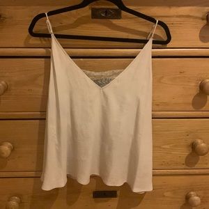 Free People - Deep V Bandeau Cream Lace Cami